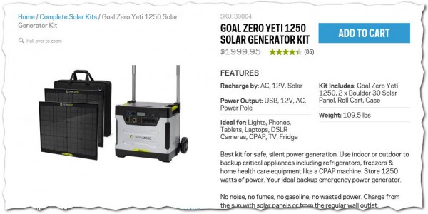 Goal ZeroYeti 1250